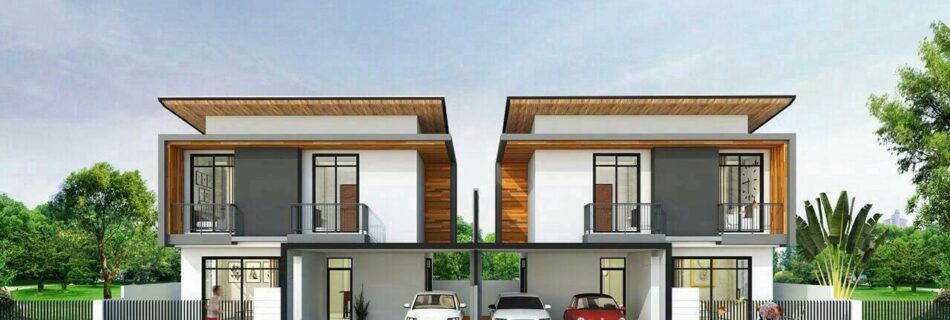 Introducing the project Twin houses, detached house style.