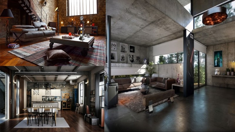 How to decorate an industrial style house